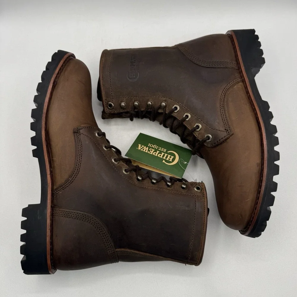 Chippewa Wood Classic 2.0 Boots Men's Size 10.5 D Brown Leather Soft Toe - Picture 8 of 16